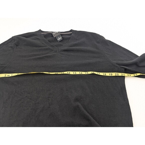 Jos. A. Bank Traveler 100% Merino Wool Black V-Neck Long Sleeve Sweater Size XL - Picture 3 of 6